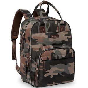 Diaper Bag Backpack, Multifunction, Large Capacity, Waterproof, Green Camo